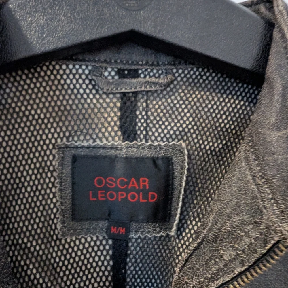Oscar Leopold/Genuine Leather Jacket Sz M - Picture 3 of 6